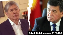 Sobiq prezident Almazbek Atambaev (chapda) bilan amaldagi prezident So‘o‘ro‘nbay Jeenbekov o‘rtasidagi munosabatlar 2018 yilda sovuqlashgan edi.