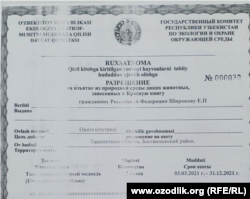 O‘zbekiston Ekologiya qo‘mtitasi Rossiya fuqarosi Yevgeniy Shirokovga ikkita ayiqni otish uchun shu yilning 31 - dekabrgacha litsenziya bergan.