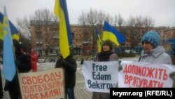 Митинг в Херсоне поддержку незаконно задержанных украинцев в Крыму, 12 января 2019 года