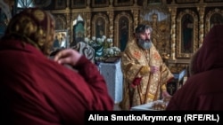 Архиепископ Климент в Кафедральном соборе, Симферополь, 13 января 2019 года